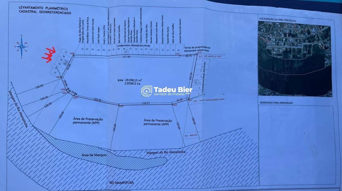 Lote, 1.200m², à venda em Passo de Torres, Loteamento Cravo - iMóveisTB